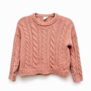 Abercrombie Kids Cable Knit Sweater - Dusty Pink
